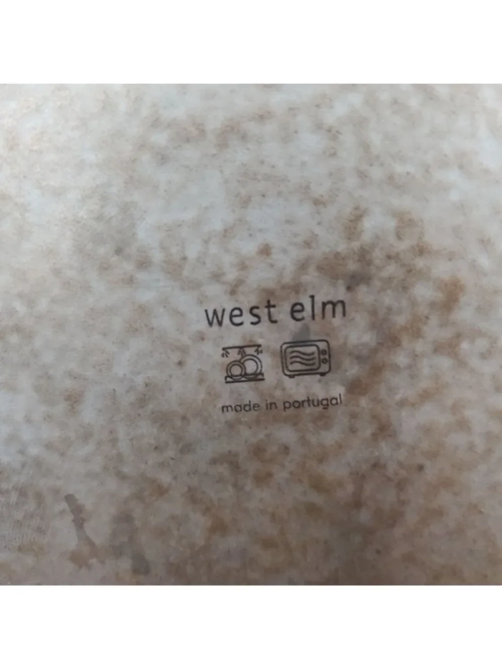 West Elm large low, flat bowl, tarnished brass color